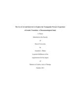 The Use of Art and Interview to Explore the Transgender Person's Experience of Gender Transition: A Phenomenological Study