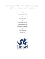Price of unhealthy food relative to healthy food and its association with diet quality, diabetes, and insulin resistance in a multi-ethnic population