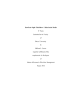 How late-night talk shows utilize social media
