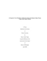 A prospective test of predictors of physical activity in freshman college women using a path analytic method