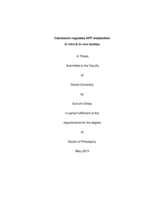 Calcineurin regulates APP metabolism: In vitro & In vivo studies
