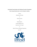 Experimental characterization of the melting and freezing of encapsulated phase-change materials under convective boundary conditions