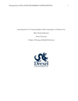 Increasing the use of long acting reversible contraceptives in primary care