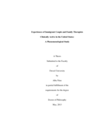 Experiences of immigrant couple and family therapists clinically active in the United States: a phenomenological study