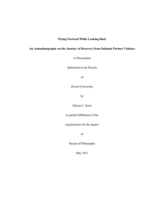 Flying forward while looking back: an autoethnography on the journey from intimate partner violence