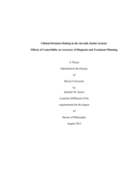 Clinical decision-making in the juvenile justice system: effects of comorbidity on accuracy of diagnosis and treatment planning