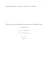 The implementation of an inter-professional nutrition care algorithm for obese pregnant women
