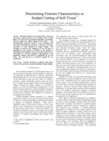 Determining fracture characteristics in scalpel cutting of soft tissue