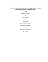The effect of nonthermal dielectric barrier discharge plasma on Salmonella enterica and Campylobacter jejuni on raw poultry