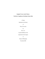 Imagined versus actual violence: the role of cognitions in predicting violence risk