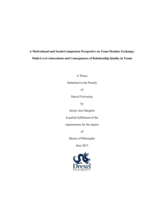 A motivational and social-comparison perspective on team-member exchange: multi-level antecedents and consequences of relationship quality in teams