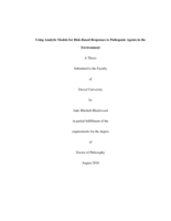 Using analytic models for risk-based responses to pathogenic agents in the environment