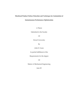 Machined product failure detection and technique for automation of instantaneous performance optimization