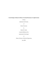 Control design to reduce the effects of torsional resonance in coupled systems