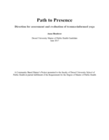 Path to presence: direction for assessment and evaluation of trauma-informed yoga