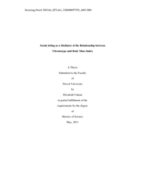 Social jetlag as a mediator of the relationship between chronotype and body mass index