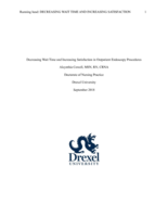 Decreasing wait time and increasing satisfaction in outpatient endoscopy procedures