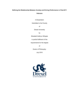Defining the Relationship Between Anxiety and Driving Performance in Post-9/11 Veterans