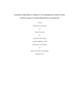 Examination of believability as a mediator of a novel biological intervention for positive psychotic symptoms on symptom-related distress in schizophrenia