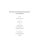 Water exposure and health impacts of recreational waters in an urban watershed