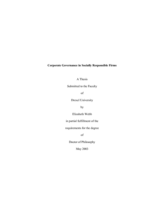 Corporate governance in socially responsible firms
