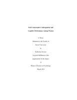 Oral contraceptive androgenicity and cognitive performance among women