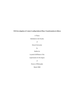 TEM investigation of contact loading induced phase transformation in silicon