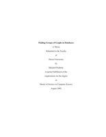 Finding groups of graphs in databases