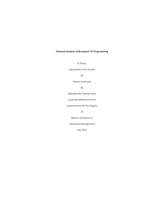 Financial analysis of broadcast TV programming