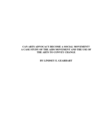 Can arts advocacy become a social movement?: a case study of the AIDS movement and the use of the arts to convey change