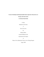 Toward a participant and photojournalistic based approach to research in art therapy and social action: a literature based study