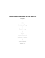 Controlled Synthesis of Polymer Brushes via Polymer Single Crystal Templates