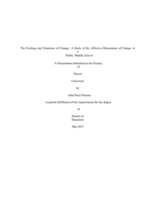 The feelings and emotions of change: a study of the affective dimensions of change in a public middle school