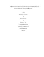 Self-enhancement and self-transcendence organizational values' effects on customer satisfaction and corporate reputation