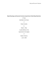 Sleep physiology and executive function during chronic partial sleep restriction