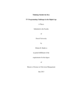 Thinking Outside the Box: TV Programming Challenges in the Digital Age