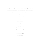 Macroporous hydrogels as vascularizable soft tissue-implant interfaces: materials characterization, in vitro evaluation, computer simulations, and applications in implantable drug delivery devices