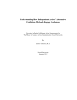 Understanding how independent artists' alternative exhibition methods engage audiences