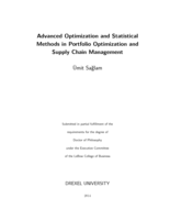 Advanced optimization and statistical methods in portfolio optimization and supply chain management