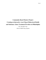 Community-based master's project: creating an interactive asset map of behavioral health and substance abuse treatment providers in Philadelphia