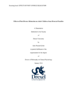 Effects of post-divorce relocation on adult children from divorced families