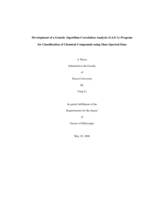 Development of a genetic algorithm-correlation analysis (GA/CA) program for classification of chemical compounds using mass spectral data