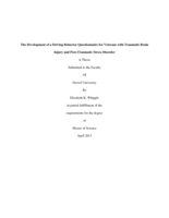 The development of a driving behavior questionnaire for veterans with traumatic brain injury and post-traumatic stress disorder