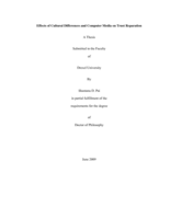 Effects of cultural differences and computer media on trust reparation