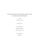 Effect of identity and number of chiral microemulsion components in chiral microemulsion electrokinetic chromatography
