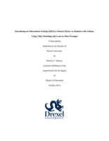 Introducing an information seeking skill in a school library to students with autism: using video modeling and least-to-most prompts