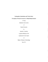 Psychopathy, intoxication, and verbal abuse: perceptions of sexual coercion in a college dating scenario