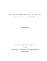 Characterization of the rainfall-runoff response of an urban combined sewer catchment using observed and analytical methods