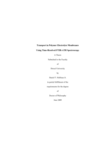 Transport in polymer electrolyte membranes using time-resolved FTIR-ATR spectroscopy