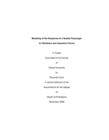 Modeling of the response of a seated passenger to vibrations and impulsive forces